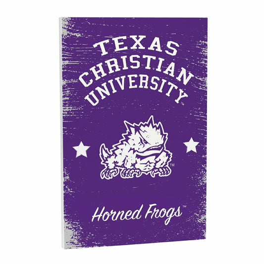 Team Sports America Trending - Texas Christian University Wood Wall Sign, 16x24