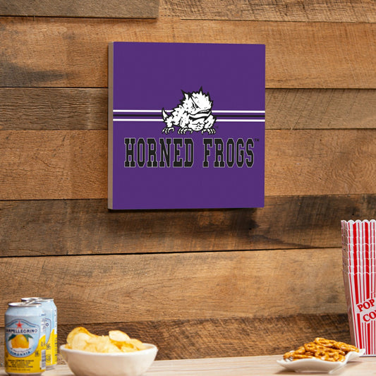 Team Sports America Exclusive - Texas Christian University Wood Wall Sign, 12x12