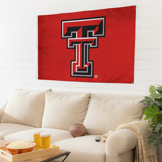 Team Sports America Essential - Texas Tech University Single Sided Estate Flag with 2 Grommets, 3'x5'