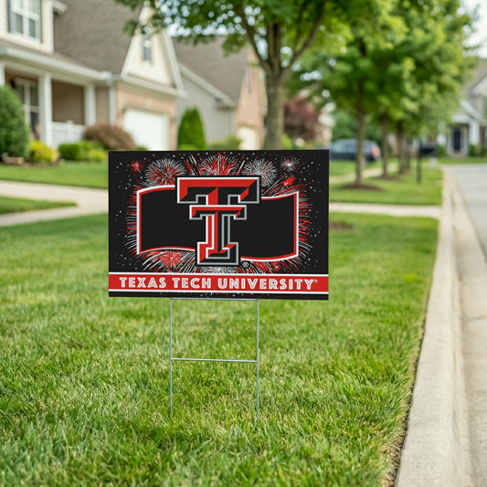 Team Sports America Best Seller - Texas Tech University Yard Sign, Patriotic