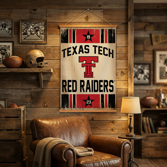 Team Sports America Recommended - Texas Tech University, Canvas Wall Tapestry, Medium, 36x24