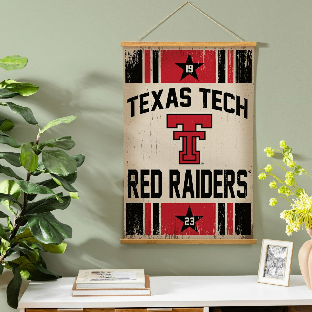 Team Sports America Recommended - Texas Tech University, Canvas Wall Tapestry, Medium, 36x24