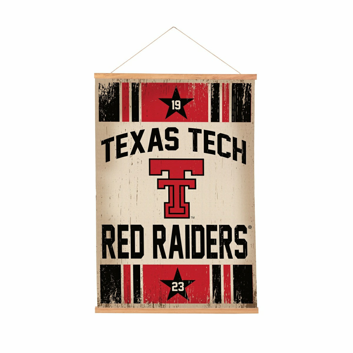Team Sports America Recommended - Texas Tech University, Canvas Wall Tapestry, Medium, 36x24