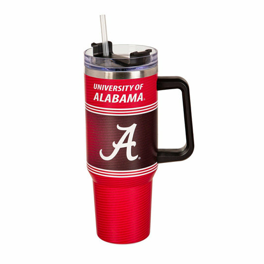 Team Sports America Signature - 40oz Stainless Steel Canyon Cup w/ Straw, University of Alabama