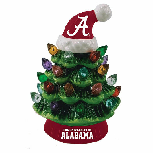 Team Sports America Value - 8" LED Ceramic Christmas Tree, University of Alabama