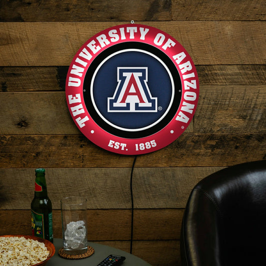 Team Sports America Trending - University of Arizona, Metal Lite, Round