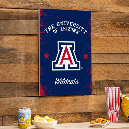 Team Sports America Best Seller - University of Arizona Wood Wall Sign, 16x24