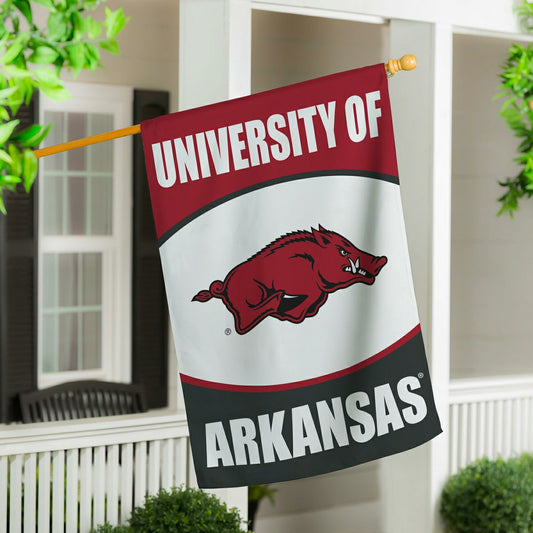 Team Sports America Value - University of Arkansas Suede House Flag