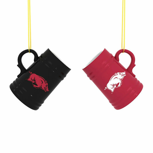 Team Sports America Essential - University of Arkansas Ceramic Mini Stein, 3oz, set of 2
