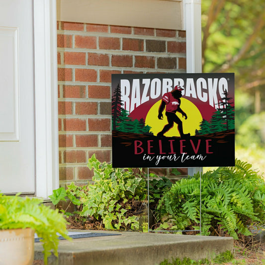 Team Sports America Best Seller - University of Arkansas Yard Sign, Bigfoot