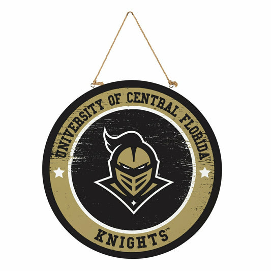 Team Sports America Best Seller - University of Central Florida Round Door Décor with Hanging Rope, 18x1