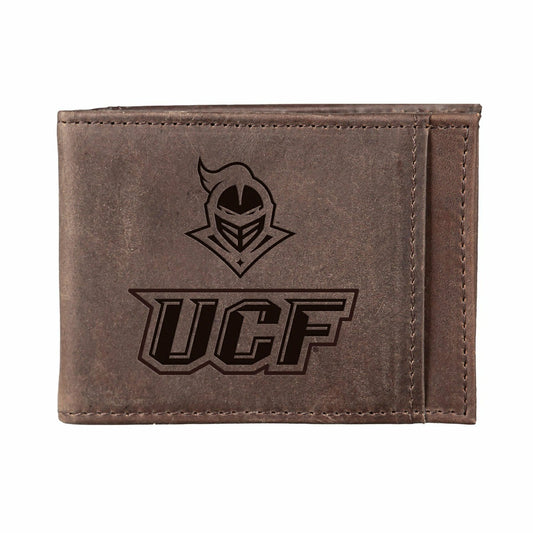Team Sports America Signature - Front Pocket Wallet w/ RFID Blocking, Central Florida, Brown