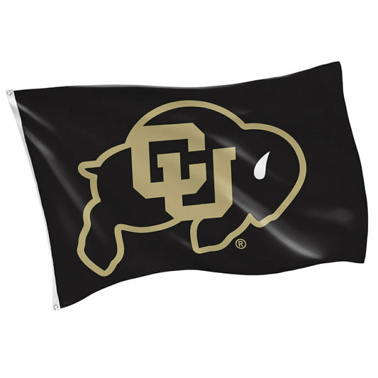 Team Sports America Value - University of Colorado Single Sided Flag w/ 2 Grommets, 3'x5'