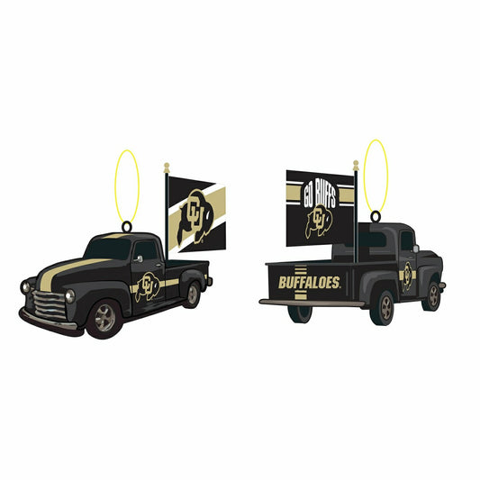 Team Sports America Exclusive - University of Colorado Rally Truck Ornament, Set of 2