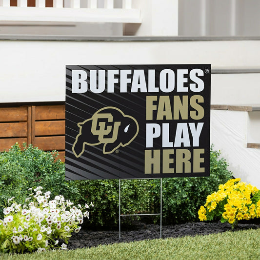 Team Sports America Value - University of Colorado Coroplast Yard Sign "Fans Play Here"
