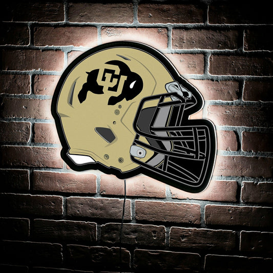 Team Sports America Best Seller - LED Wall Decor, Helmet, University of Colorado