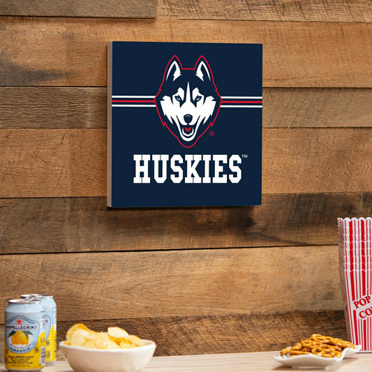Team Sports America Exclusive - University of Connecticut Wood Wall Sign, 12x12
