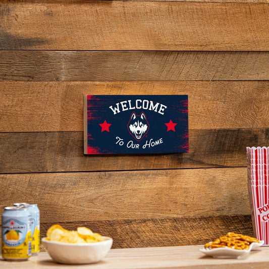 Team Sports America Classic - University of Connecticut Wood Wall Sign, 6x11