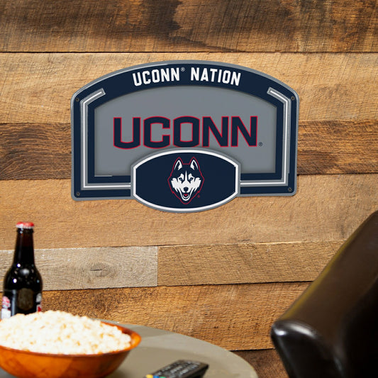 Team Sports America Everyday - University of Connecticut USA Embossed Steel Wall Sign, 11" x 17"