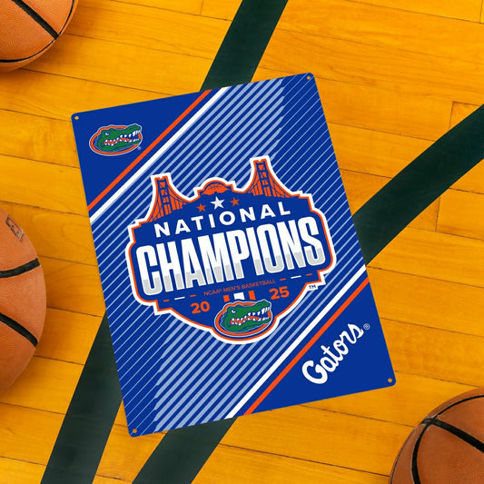 Team Sports America Everyday - University of Florida, Mens NCAA Basketball Champions Metal Wall Sign,