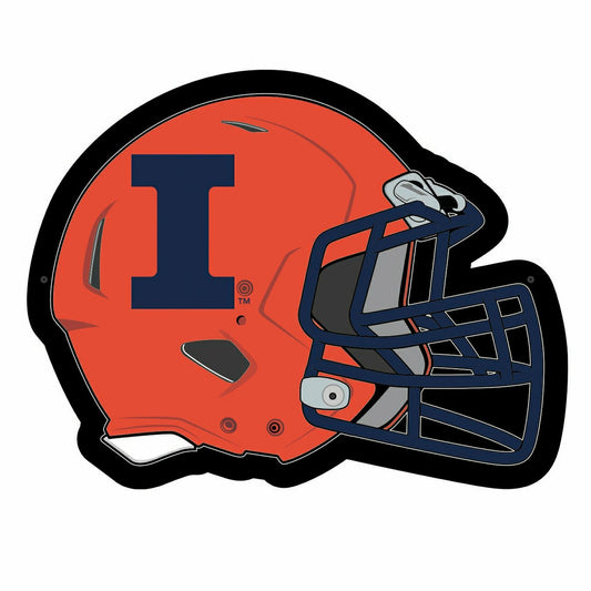 Team Sports America Best Seller - LED Wall Decor, Helmet, University of Illinois