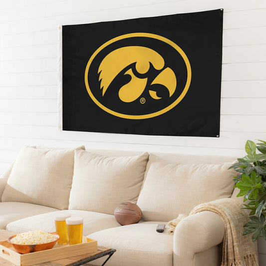 Team Sports America Signature - University of Iowa Single Sided Estate Flag with 2 Grommets, 3'x5'