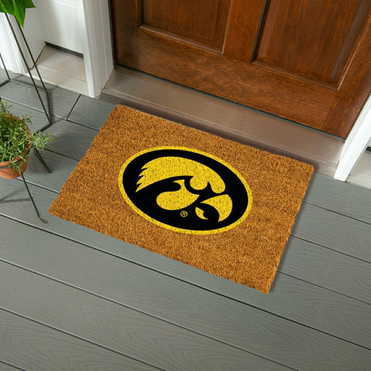 Team Sports America Recommended - Coir Mat, 16"x28", University of Iowa