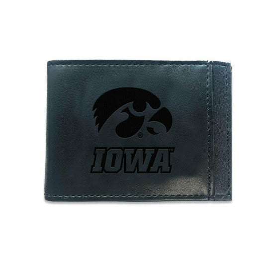 Team Sports America Essential - Front Pocket Wallet w/ RFID Blocking, University of Iowa, Black