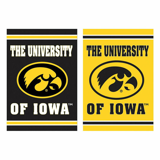 Team Sports America Exclusive - Embossed Suede Flag, House Size, University of Iowa