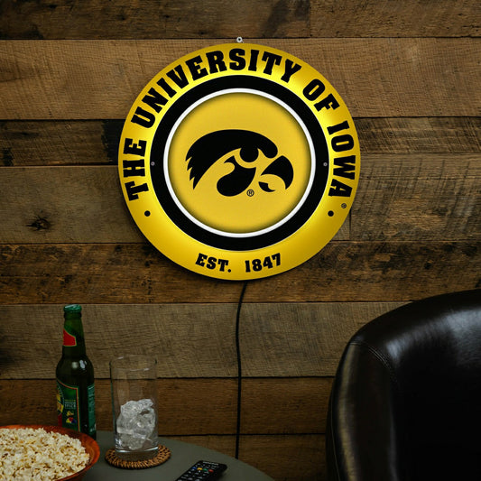 Team Sports America Signature - University of Iowa, Metal Lite, Round