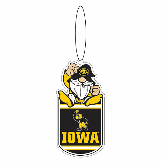 Team Sports America Signature - University of Iowa Gift Tag Ornament, Gnome Fan