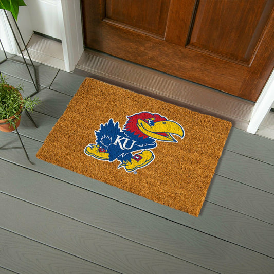 Team Sports America Classic - Coir Mat, 16"x28", University of Kansas