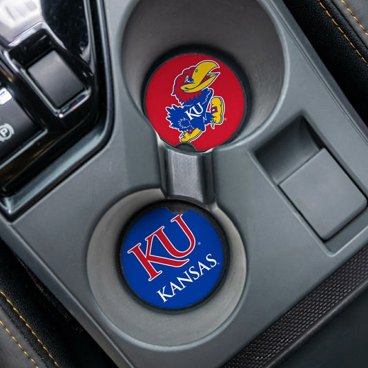 Team Sports America Everyday - University of Kansas Car Coaster Set, 2pc
