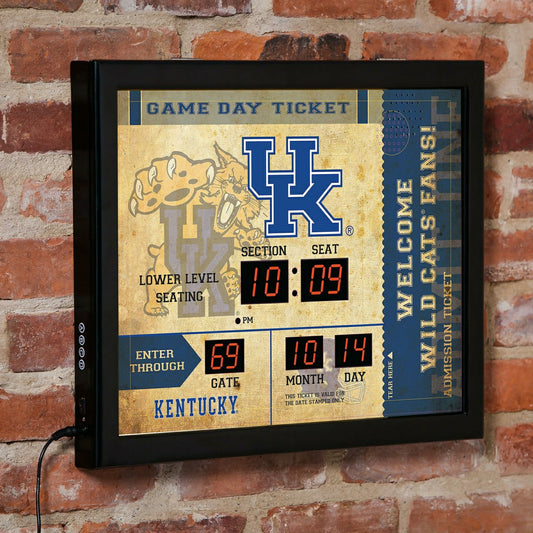 Team Sports America Signature - Scoreboard Wall Clock, Kentucky