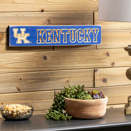 Team Sports America Classic - University of Kentucky Engraved Wood Sign, 3.5" x 18"