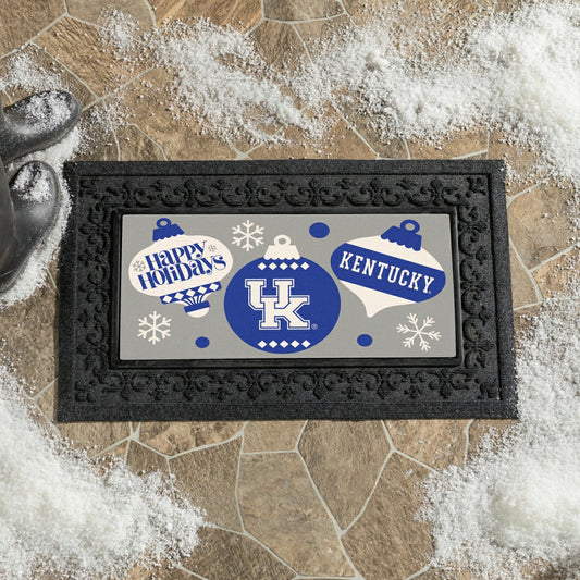 Team Sports America Trending - University of Kentucky Holiday Flocked Coir Sassafras Switch Mat, 22"x