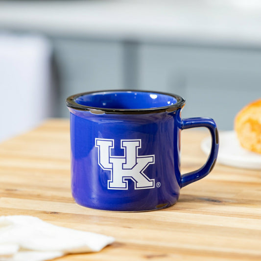 Team Sports America Best Seller - University of Kentucky Ceramic Camp Cup with Enamel Finish, 14oz