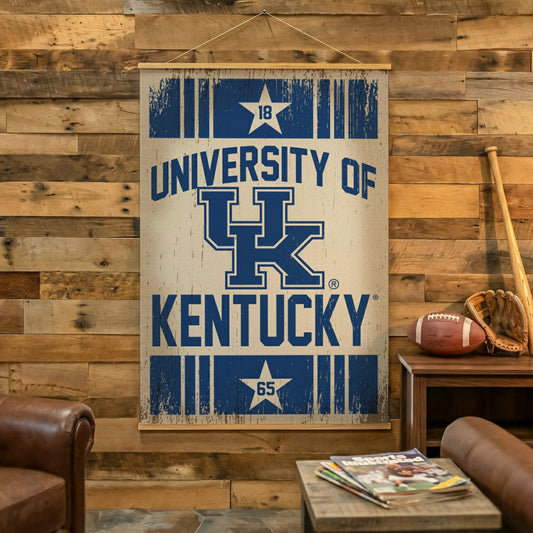 Team Sports America Classic - University of Kentucky, Canvas Wall Tapestry, Large, 54x36