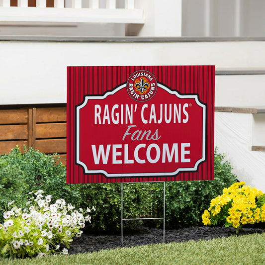 Team Sports America Best Seller - Louisiana at Lafayette University Coroplast Yard Sign, "Fans Welcome"