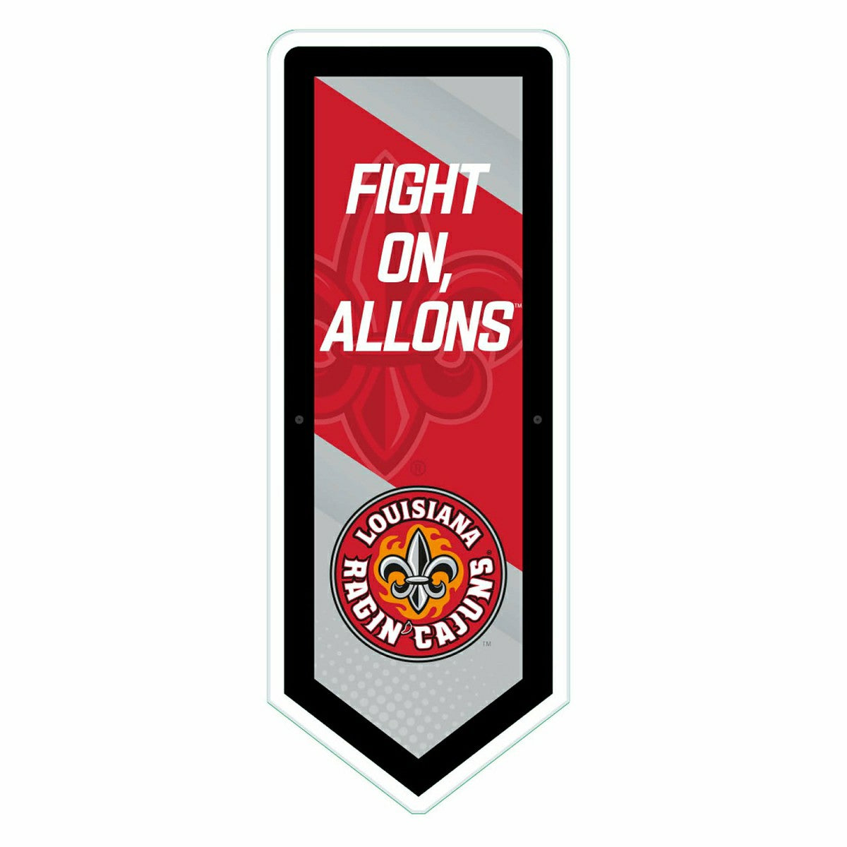 Team Sports America Recommended - LED Wall Decor, Pennant, University of Louisiana-Lafayette