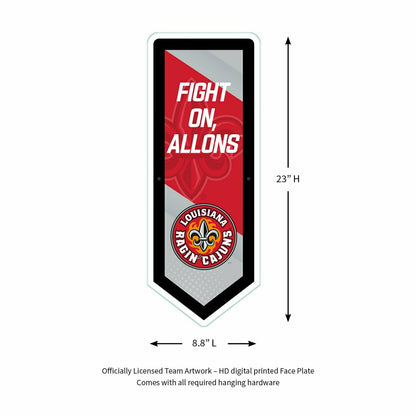 Team Sports America Recommended - LED Wall Decor, Pennant, University of Louisiana-Lafayette