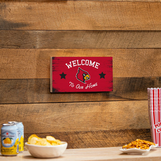 Team Sports America Trending - University of Louisville Wood Wall Sign, 6x11
