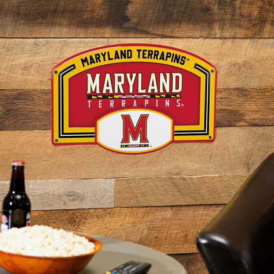 Team Sports America Classic - University of Maryland USA Embossed Steel Wall Sign, 11" x 17"