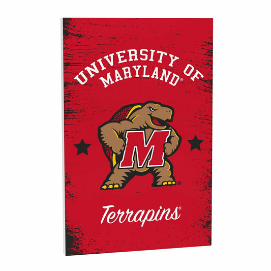 Team Sports America Value - University of Maryland Wood Wall Sign, 16x24