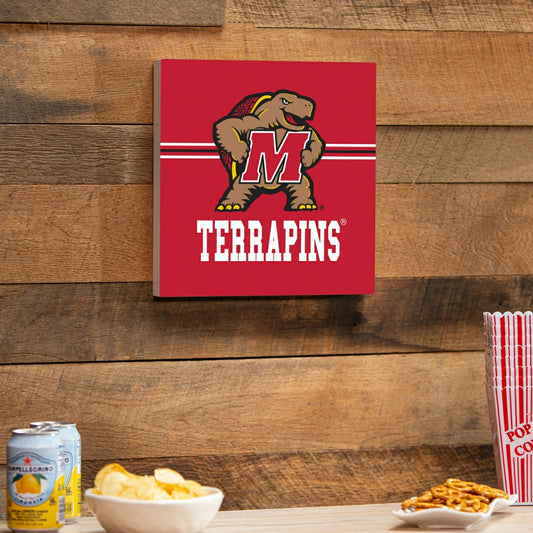 Team Sports America Best Seller - University of Maryland Wood Wall Sign, 12x12
