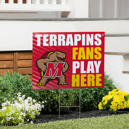 Team Sports America Value - University of Maryland Coroplast Yard Sign "Fans Play Here"