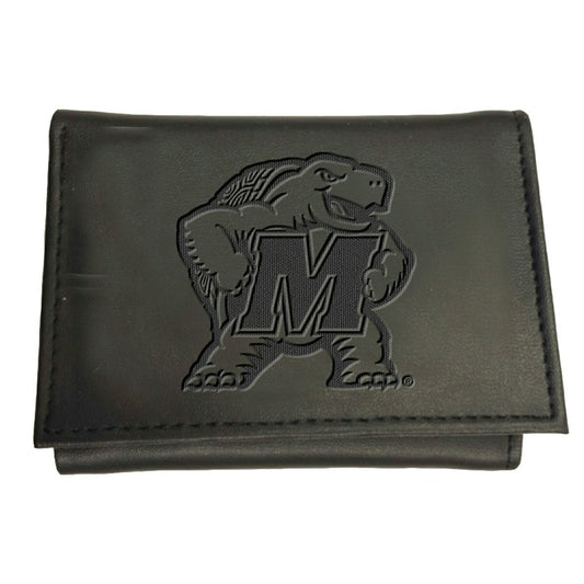 Team Sports America Exclusive - University of Maryland, Tri-Fold Wallet, Black