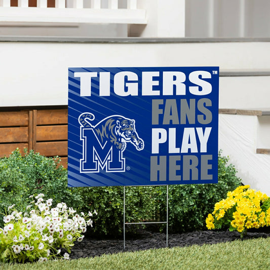 Team Sports America Trending - University of Memphis Coroplast Yard Sign "Fans Play Here"