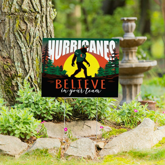 Team Sports America Signature - University of Miami Yard Sign, Bigfoot