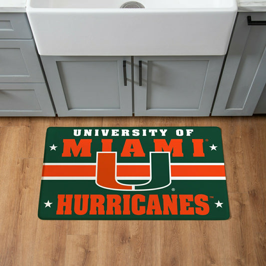 Team Sports America Everyday - University of Miami Anti-Fatigue Mat, 18"x30"
